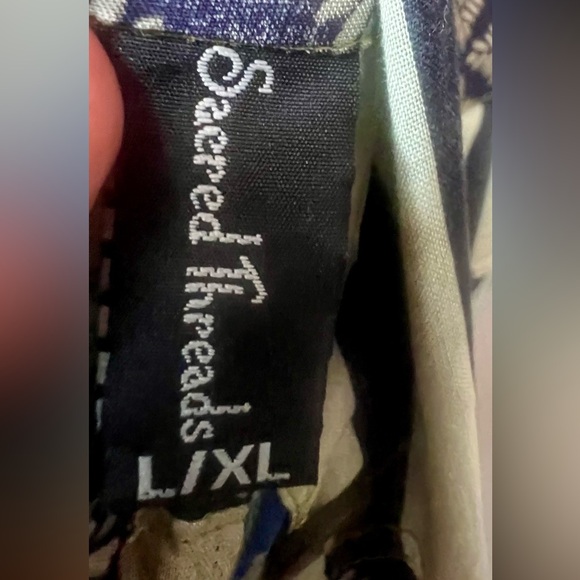 SACRED THREADS ANIMAL PRINT PATCHWORK OVERALL JUMPER WOMENS SIZE L/XL~NWOT - Picture 12 of 12